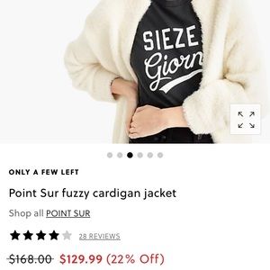 NWT J.Crew Point Sur fuzzy cardigan jacket